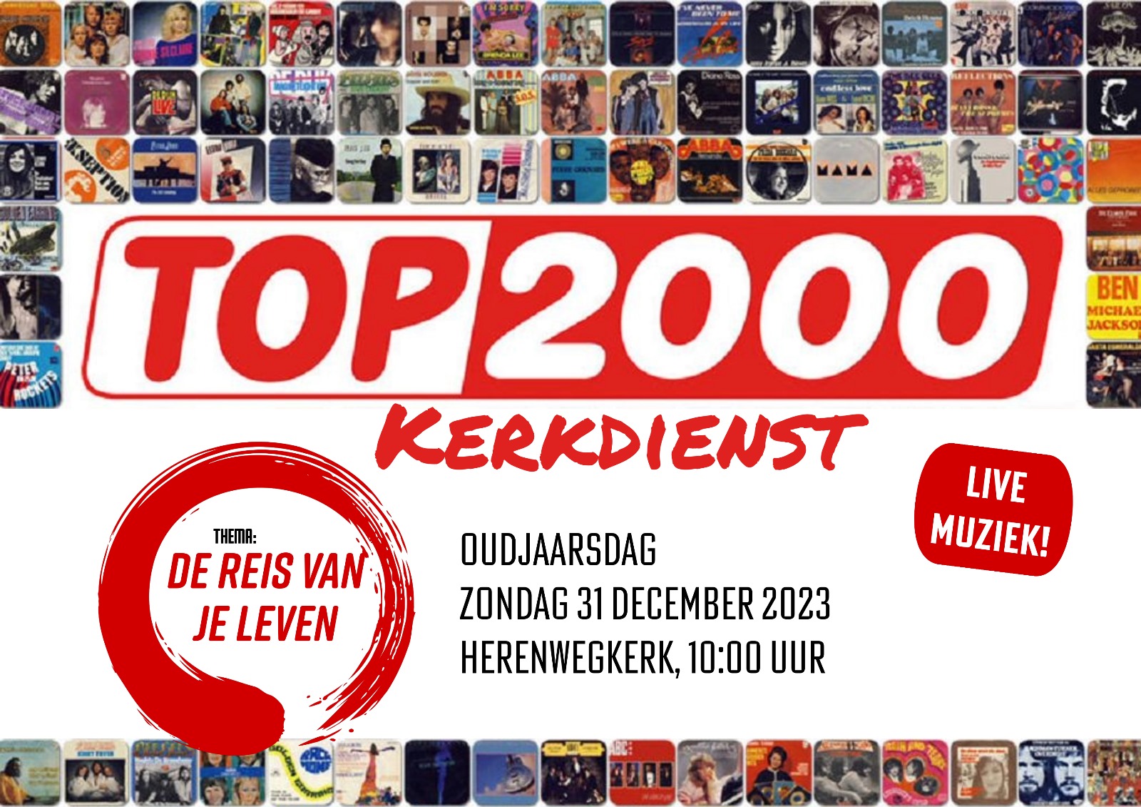 TOP2000 kerkdienst op Oudjaarsdag